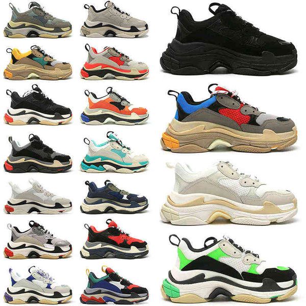 

2022 platform triple s sneaker men women designer casual shoes black white blue red green yellow bred mens trainer