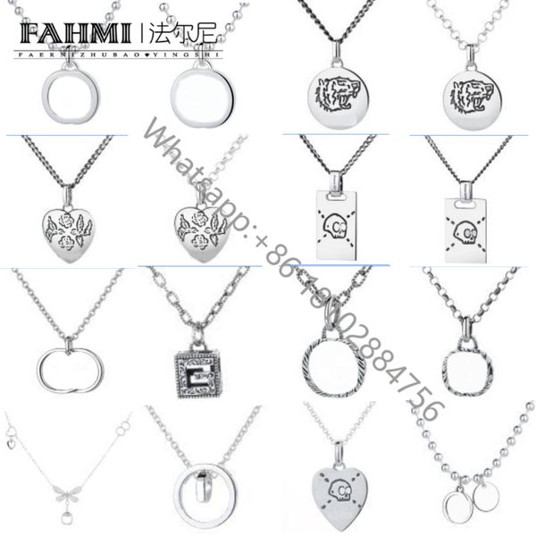 

2022 necklace brand new 100% 925 silver vintage dafang gc necklace accessories factory direct sales of jewelry