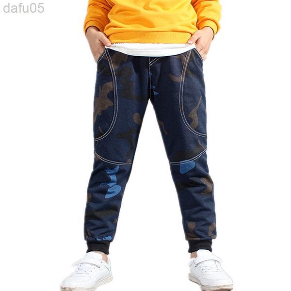 

boys camouflage cotton jogging pants spring/autumn children causal pants for children age 4-14 year jogger pants l220808, Blue