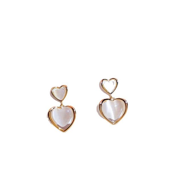 

vintage geometric round zircon pearl stud for women simple small cute earring korean jewelry gift, Golden;silver