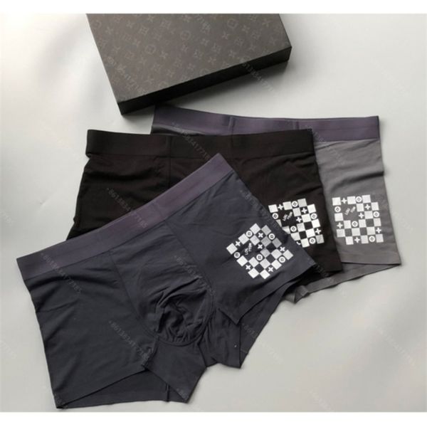 

brand men cotton boxer soft comfortable and breathable designer mens underwear printing underwear factory wholesale l1, Black;white