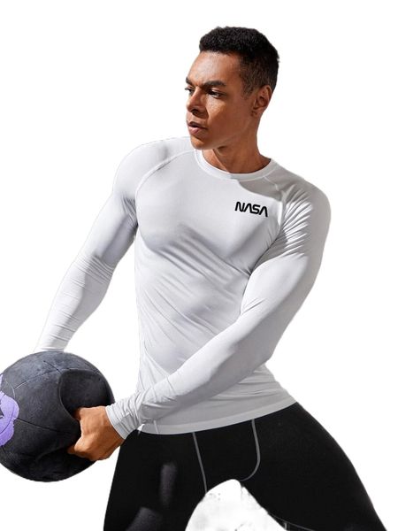 

men letter graphic sports tee v4ad#, White;black