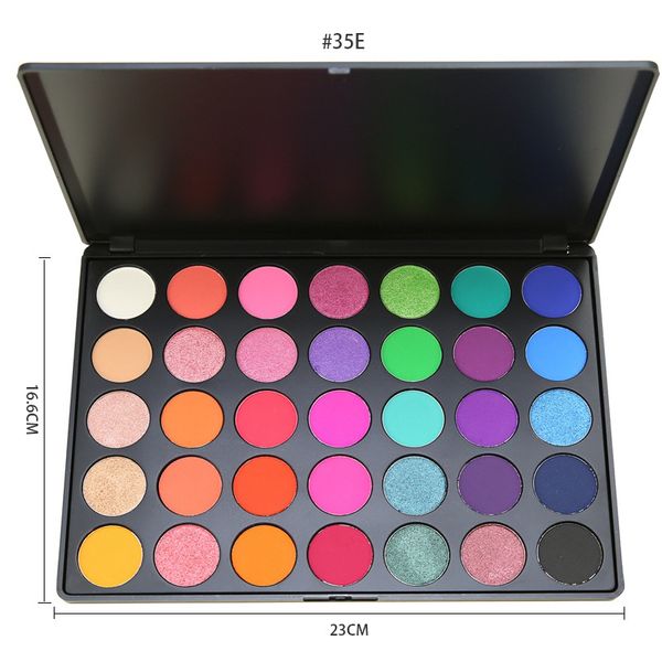 Palette di ombretti a 35 colori Palette di ombretti colorati Evidenziatore glitter Trucco occhi opaco luccicante