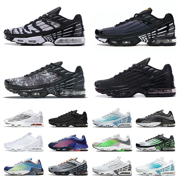 

designer running shoes tn 3 tuned plus 2 mens womens big size us 12 triple black multi wolf grey obsidian graphic prints radiant red sports