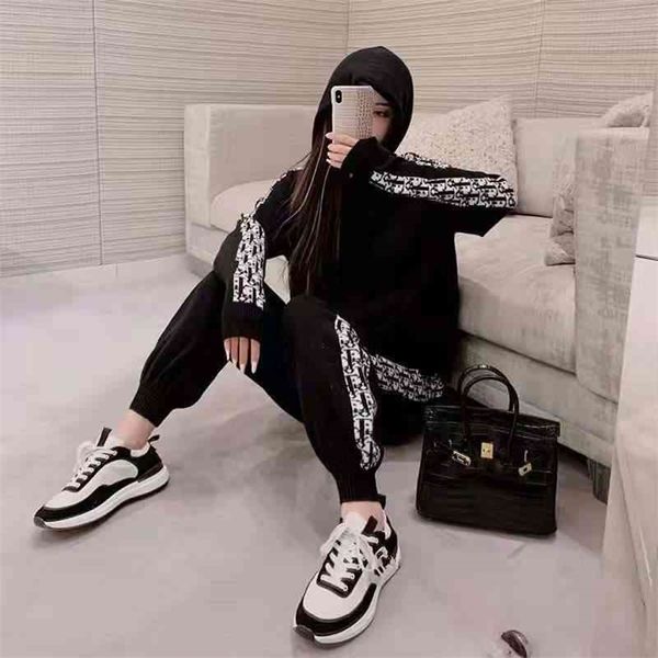 

2022 new special offer model d fashion leisure sports hooded suit, White