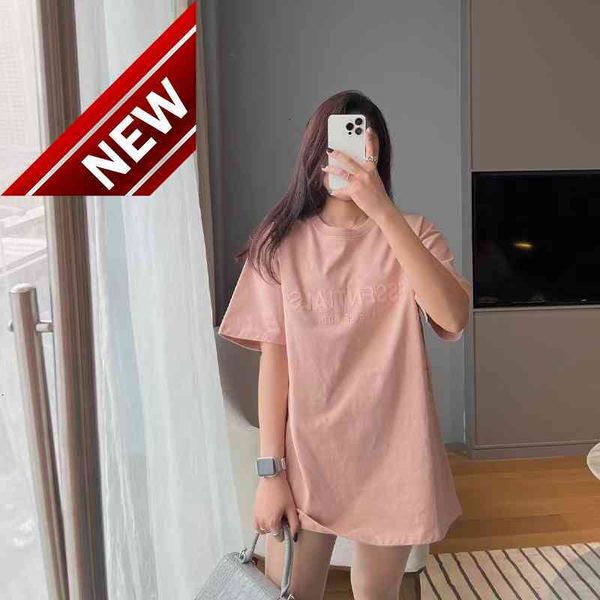 

50% off discount double thread essentials chest fog letter high street short sleeve t-shirt men's and women's fashion couple, White;black