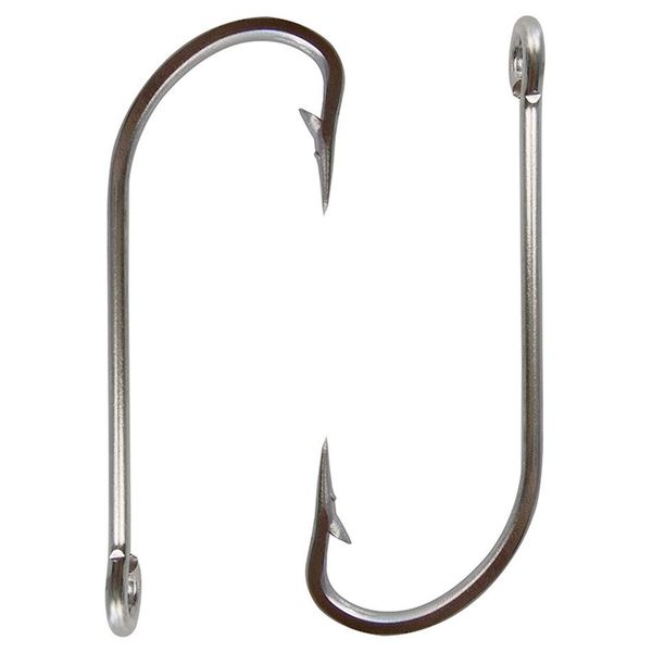 

30pcs stainless steel fishing hooks white color 34007 all size big extra long shank fishing hook fishhook216c