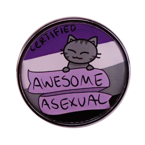 

awesome asexual cartoon enamel brooch pin jacket lapel metal pins brooches badges exquisite jewelry accessories, Blue