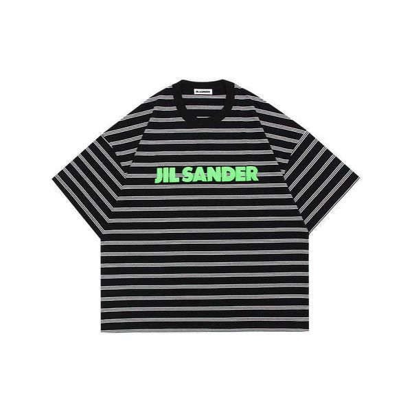 

men's t-shirts jil 22ss new black and white stripe minimalist design print ins loose short sleeve t-shirt lovers fashion, White;black