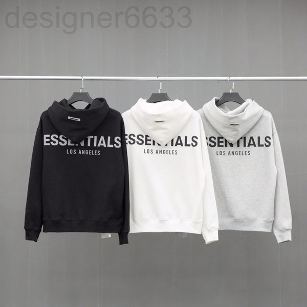 

men's hoodies & sweatshirts designer gaoding fee of god double line essentials los angeles limited reflective hoodie loose large p7nz, Black