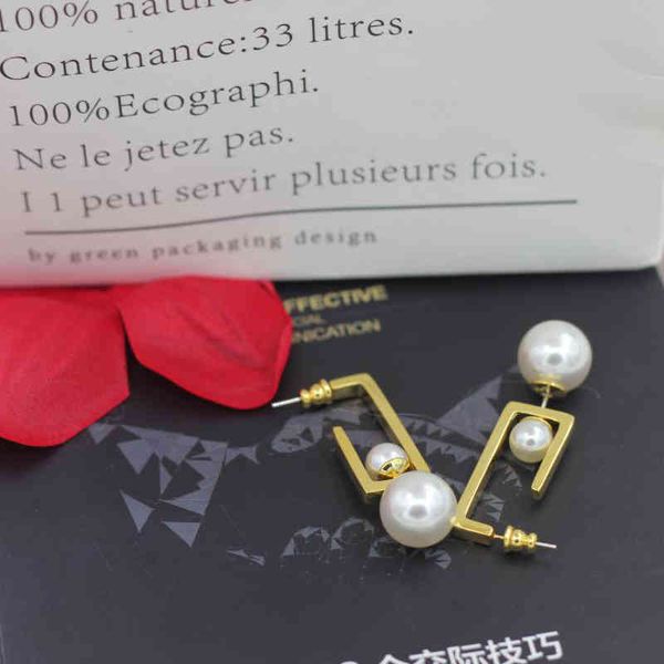 

popular double-sided pearl earrings for 22 yearsnew jewellery, Golden;silver
