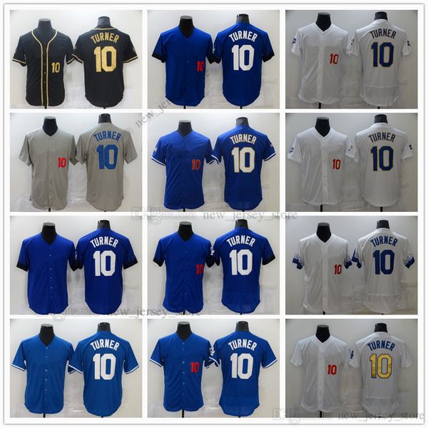 

movie college baseball wears jerseys stitched 10 justinturner slap all stitched number name away breathable sport sale high quality, Black