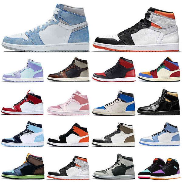 

1s men basketball shoes 1 university blue obsidian bred shadow digital pink women mens trainers sports sneakers walking jogging