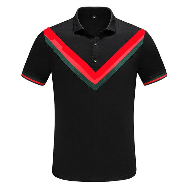 

22ss polo designer tide t shirts chest letter laminated print short sleeve high street loose oversize casual t-shirt 100% pure cotton for m, White;black