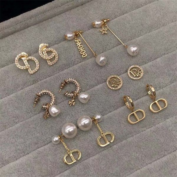 

65% off jewelry store coupon new full diamond fashion pearl earrings star temperament female earrings, Golden