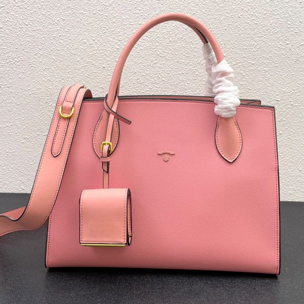 

handbag shoulder bag crossbody bags large capacity women tote cross grain cowhide material paint baking letter adjustable shoulder strap int