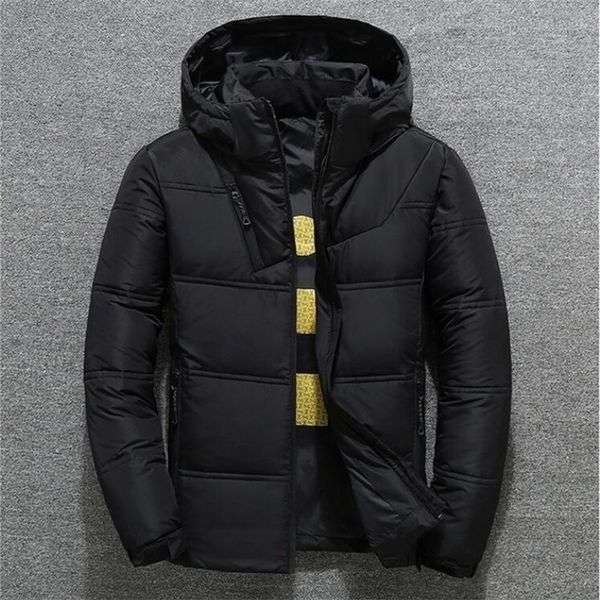 

winter jacket men padded parka thick coat autumn outwear warm male overcoat waterproof clothes 201127, Black