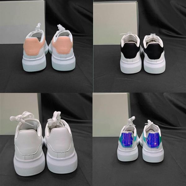 

kids 3m reflective running shoes infant laser trainers black & white fashio1988