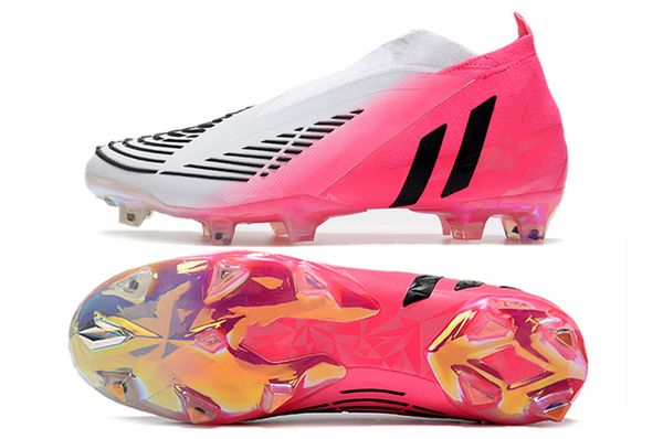 

shoe premium version ad predator edge geometric fg pink men's soccer sneakers, Black