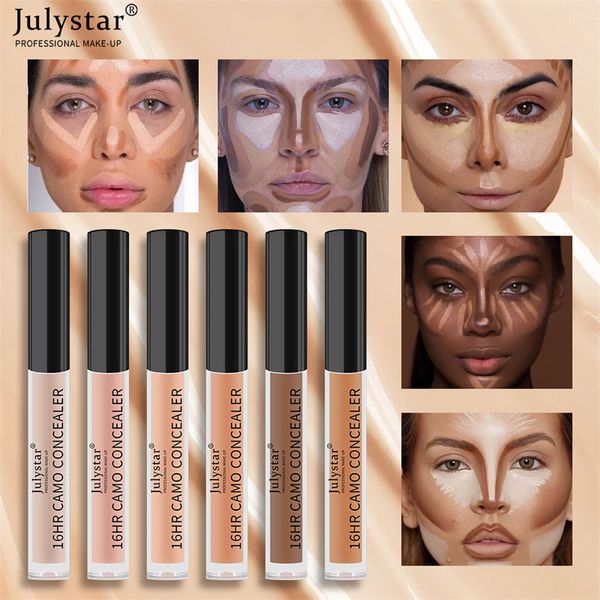 

Eye Liquid Concealer Base 6 Colors Full Coverage Concealers Suit for All Skin Face Makeup, Mixed color
