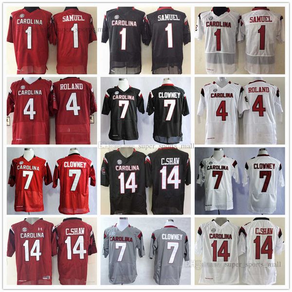 

ncaa south carolina gamecock college football jerseys 19 jake bentley 7 jadeveon clowney connor shaw 21 marcus lattimore 28 mike davis stitc, Black