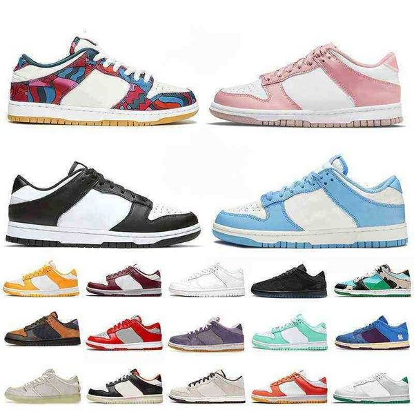 

2022 womens mens running shoes parra abstract art pink velvet og black white coast skateboard trainers unc low undefeated mummy glow sports