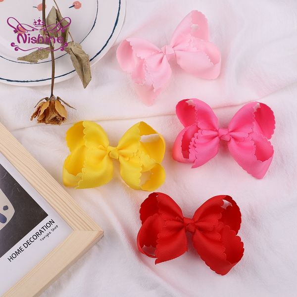 Bambini Candy Color Handmade Bowknot Hair Clip Fashion Sweet Infant Bangs Hairpin Baby Headwear Regalo di compleanno Fotografia Puntelli