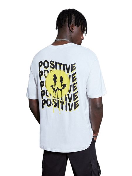 

men letter & cartoon print tee 98kn#, White;black