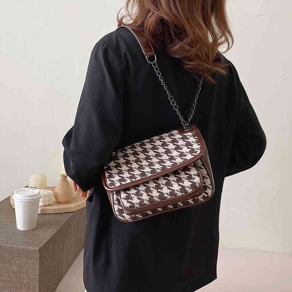 

handbags lattice women's 2020ins public personality messenger bag postman