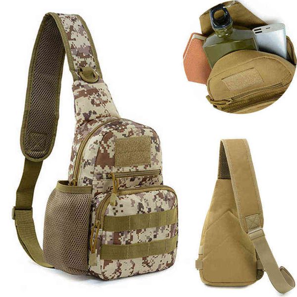

men's military outdoor backpack travel sports shoulder bag hiking climbing tactical cross body chest bags for male female women t220801