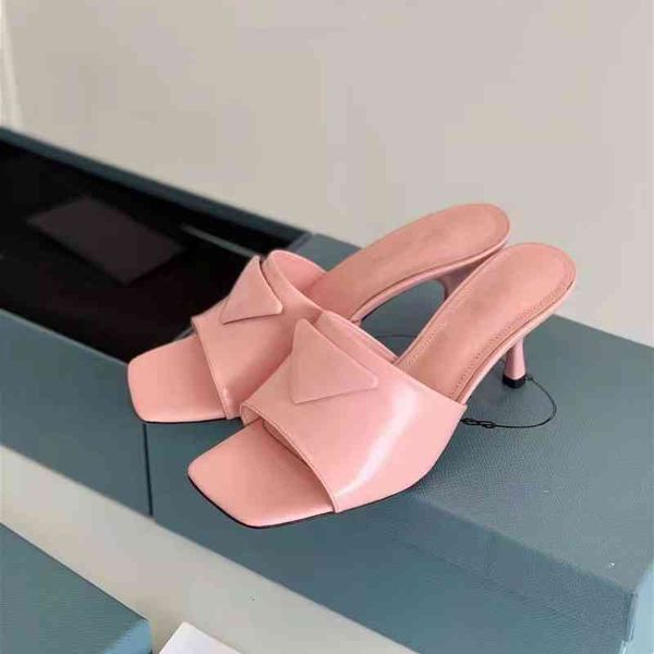 

sandals designer luxury p's leather high-heeled slippers summer fashion british women's shoes high-end guangzhou women's sand, Black