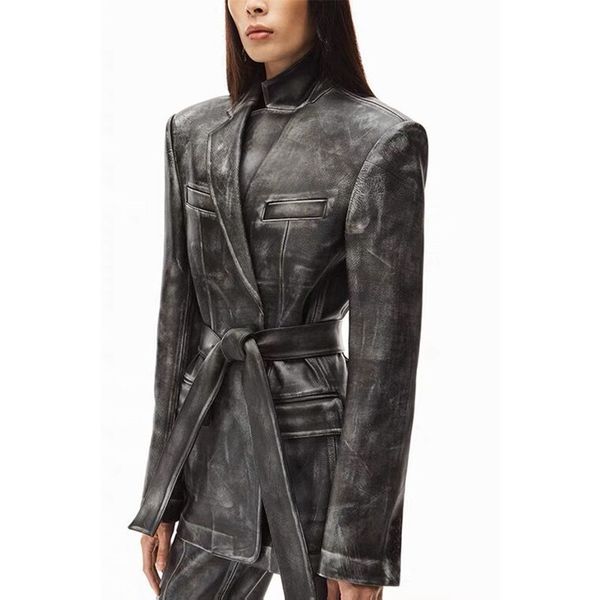 

women coat natural 100% sheepskin winter fashion sheepskin genuine leather long windcoat female outwear h623, Black