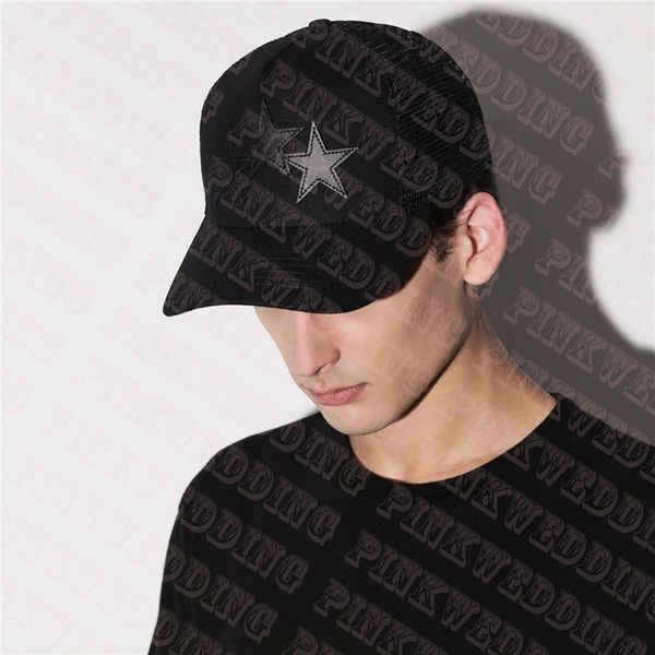 Gorra de béisbol de malla deportiva Vacaciones en la playa Sombrero para el sol Patrón de estrella Snapback Gorras con visera simples de hip hop