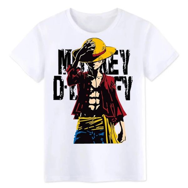 Unicorn fofo One Piece Luffy camiseta casual camise