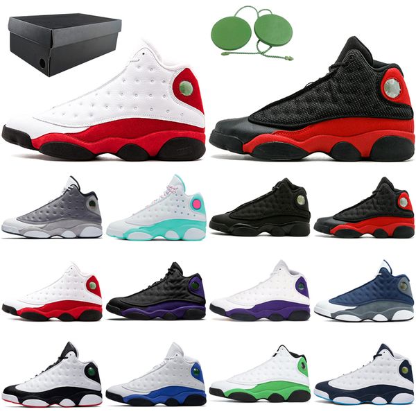 

fashion original basketball shoes 13 men 13s women aurora green atmosphere grey court purple lucky green playground obsidian sports sneakers