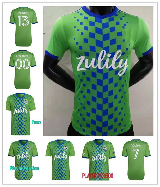 

2022 2023 seattle sounders fc home away soccer jerseys mls 22 23 green ruidiaz morris dempsey torres football shirts roldan montero lodeiro, Black;yellow