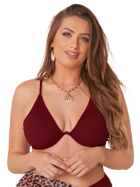 

plus underwire push up bikini 70os#, Black