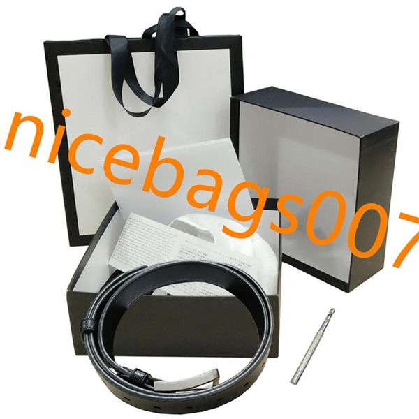 

2021 designer belts womens mens belt buckle beltss black genuine leather gold smooth with box white dust gift bag card 26-73ga262h, Black;brown