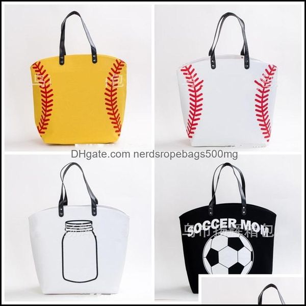 Aufbewahrungstaschen, Zuhause, Organisation, Housekee, Garten, Outdoor-Sport, Handtasche, Leinwand, Basketball, Baseball, Rugby, Fußball, Drucke, Tragetasche, tragbar, Mama