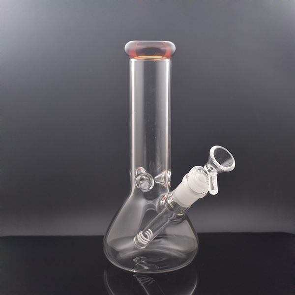 Großhandel 8 Zoll Glasbecher Bong Wasserpfeifen Downstem Male Bowl Dicke Flasche Dab Rig Wasserbongs Recycler Medium Rigs mit Ölbrennerrohr