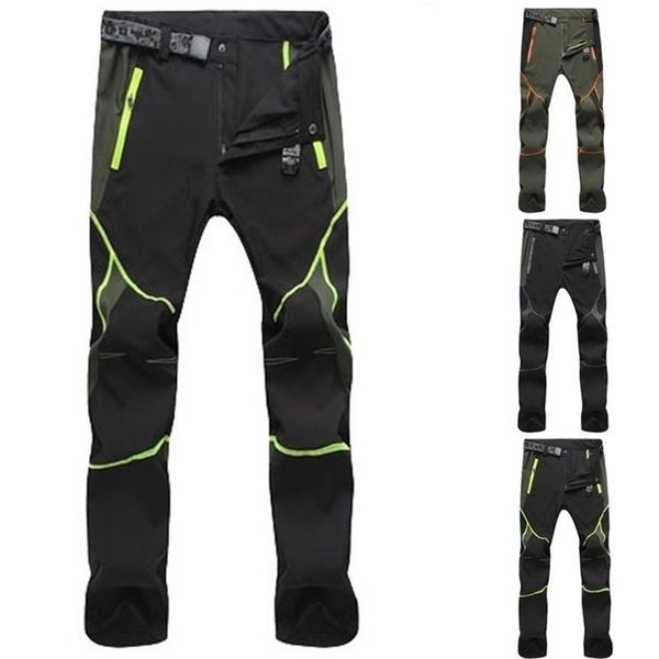 

mens pants quick drying outdoor color stitching mountain climbing pantalones clothing windproof trousers for 220713, Black