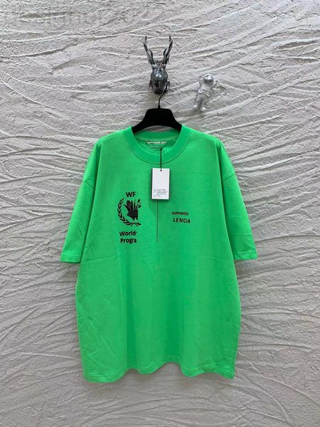 

women's t-shirt designer b family high version correctly printed grain ear letters short sleeves can be solid satq, White