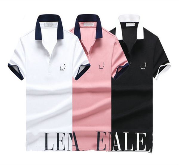 

men's stylist polo shirt luxury italian men's short sleeve fashion casual men's summer t-shirt available in a variety of colo, White;black
