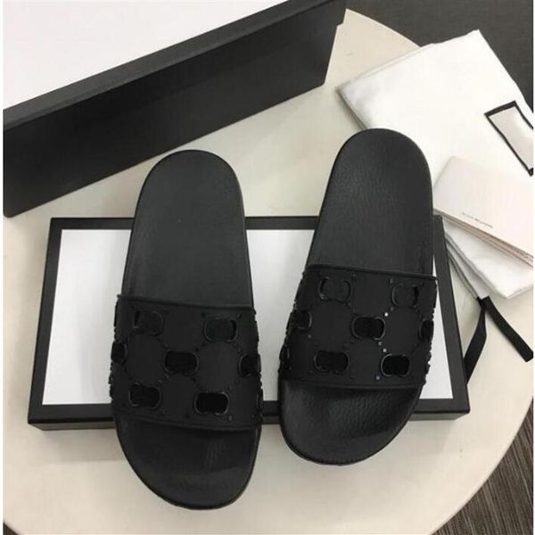 

2021 a2 luxurys designers slides slippers summer graffiti flat slipper bottom men and women sandals fashion causal flip flop with 293f, Black