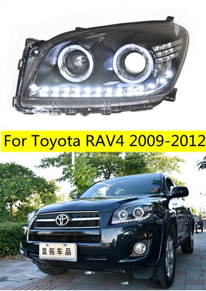 

led headlight for toyota rav4 2009-2012 high beam front lamp turn signal headlights drl driving light accessories