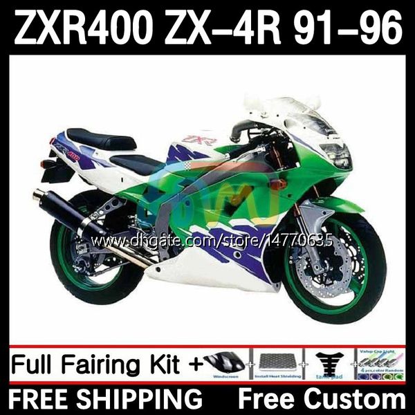 Полный набор для тела для Kawasaki Ninja ZXR 400 CC ZX-4R ZXR400 91 92 93 94 95 96 Cowling 12DH.11 ZX4R 400CC ZX 4R ZXR-400 1991 1992 1993 1994 1995 1996