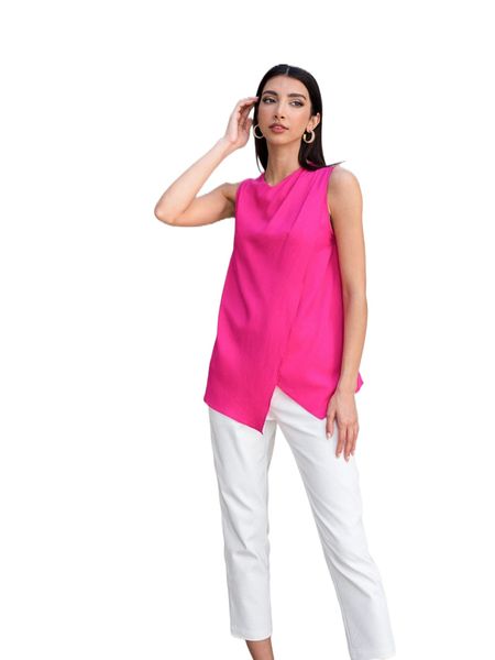 

motf premium draped asymmetrical m8w6#, White