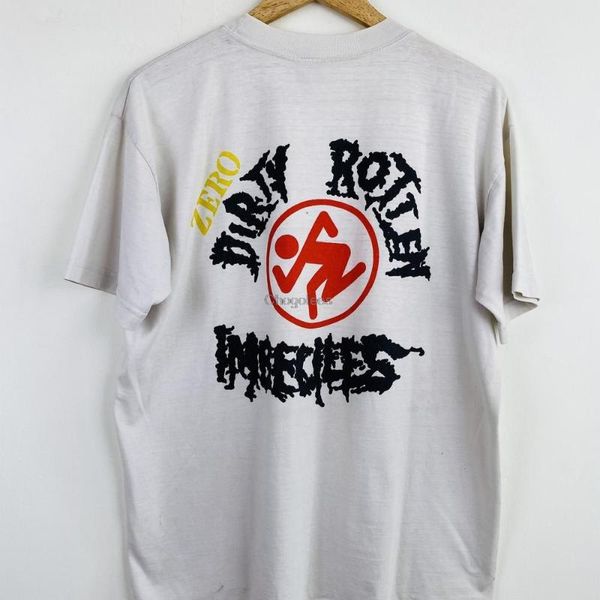 

2023ssmen's t-shirts vintage bootleg dirty rotten imbeciles band t shirt dri thrash bandmen's, White;black