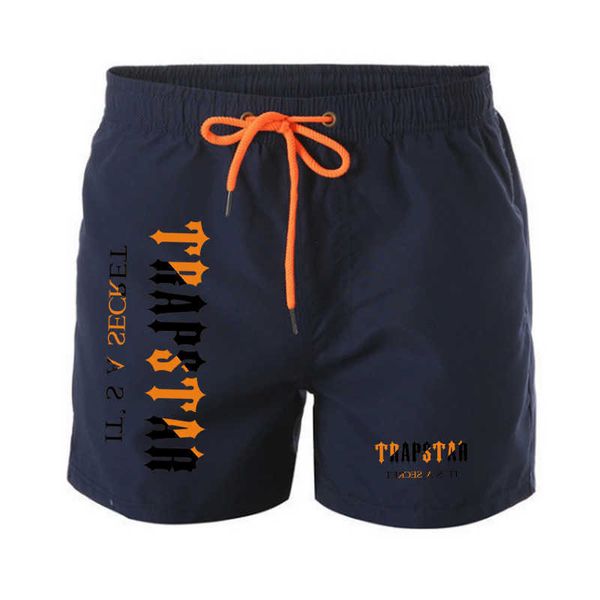 

trapstar men's shorts swimming men beach brand beachwear breathable swim trunks low waist surf pant tracksuit i7nz, White;black