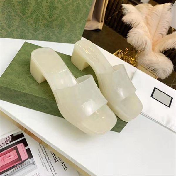

2021 compare with similar items the latest women's slippers sandals super fashion transparent jelly shoes luxury custom logo 254h, Black